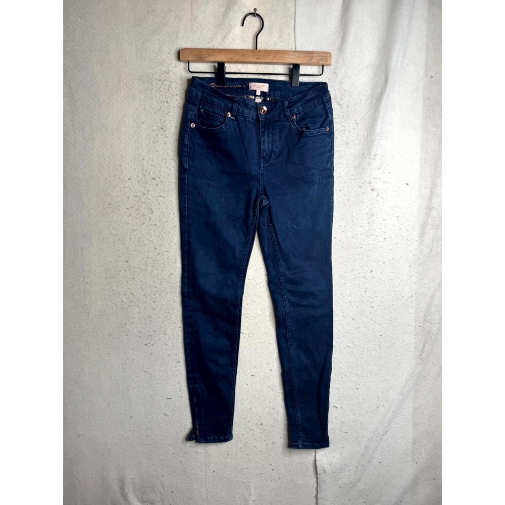 Ted Baker Skinny Jeans Womens 28 Blue Denim Stretch Dark Wash Comfort Ankle Zip